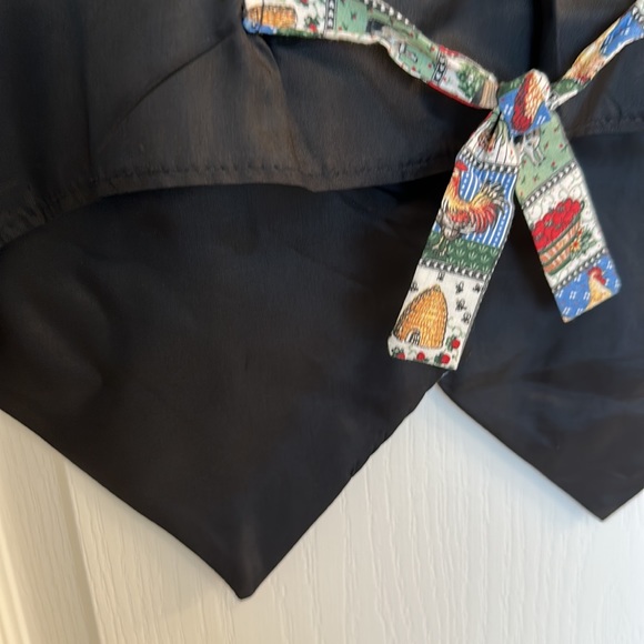 Vintage Farm Life Cotton Polyester Waistcoat Vest 4 Button Front Black Lining - Picture 9 of 9